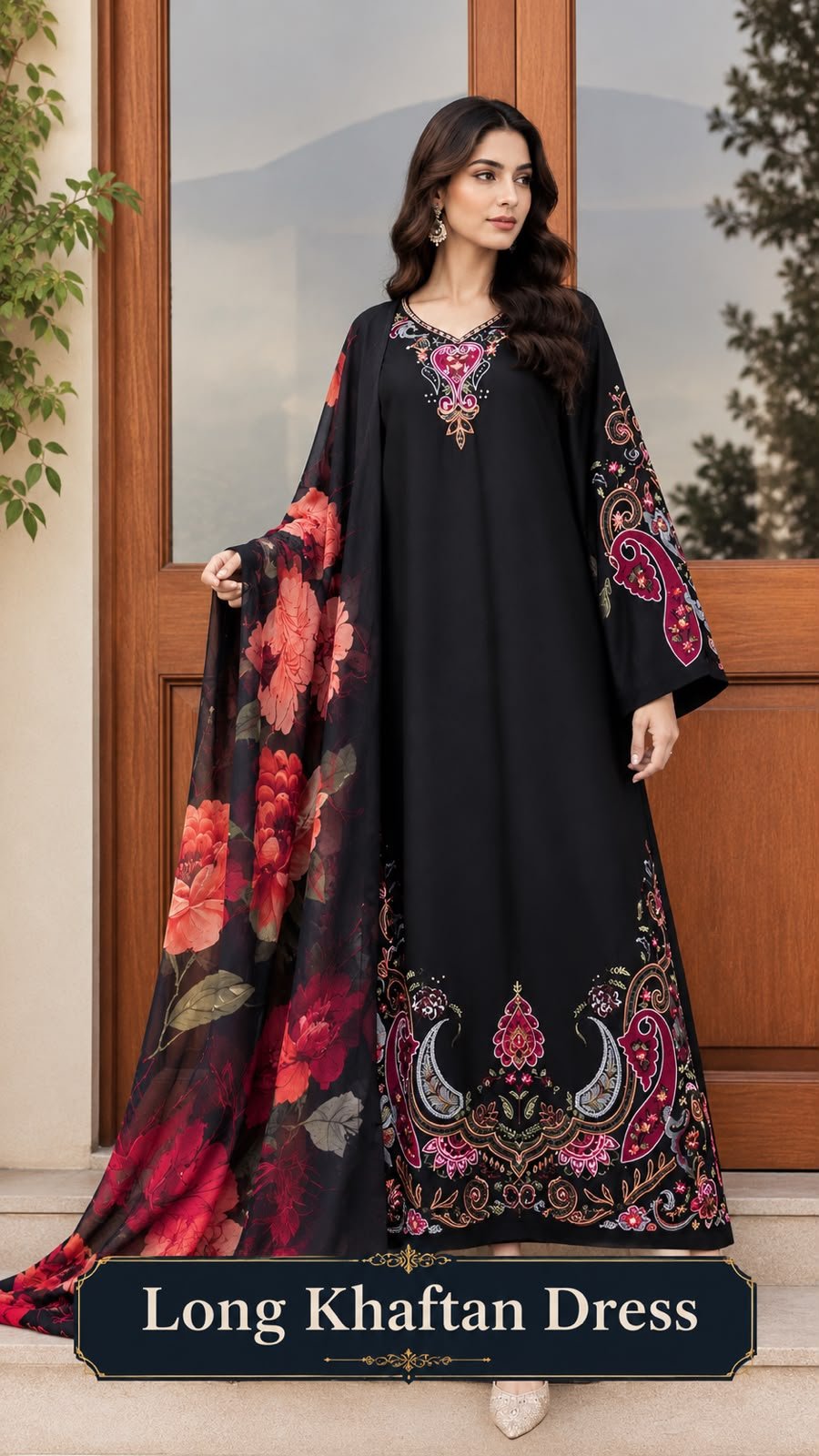 long kaftan dress